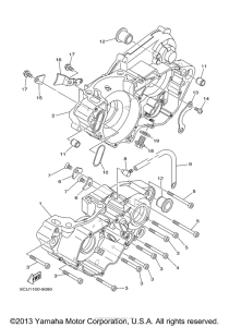 YZ250N1 Картер двигателя