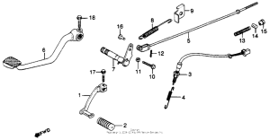 CB750 Brake pedal + change pedal