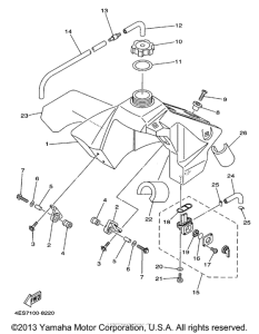 YZ80K1 Топливный бак