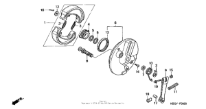 CB250 Передний тормоз
