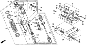 CR250R Rear shock absorber 91