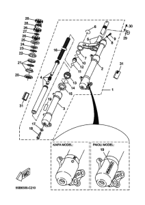 YQ50 Передняя вилка