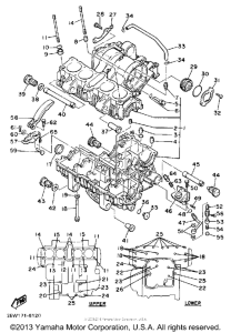 FZ600T Картер двигателя
