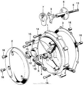 CB750 Кожух сцепления