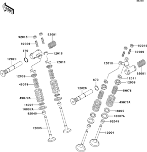  Rocker arms / valves
