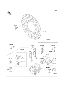 VN800 Передний тормоз