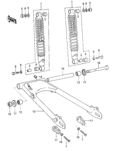KZ400 Swing arm / shock absorbers