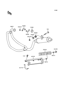 KLE400 Глушитель