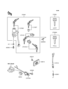 ZX400 Замок зажигания
