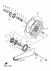 YZF-R1S Переднее колесо