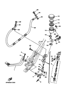 TDM900 Задний тормозной цилиндр