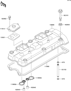 ZX900 Крышка головки цилиндров