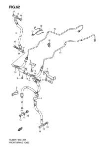 DL650 (ABS) Передние тормозные трубки