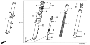 NSA700 Вилка передней оси
