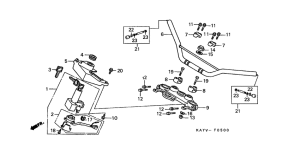 NX125 Handle pipe / top bridge