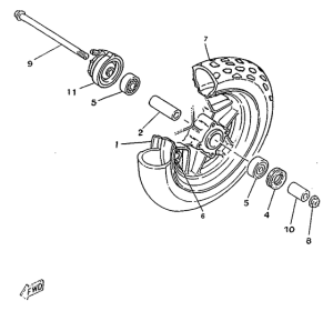 CW50RSX Переднее колесо