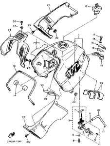 XT600K Топливный бак