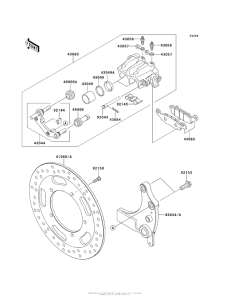 VN1700 Задний тормоз