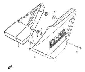 AX100 Обтекатель задний