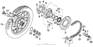 MT250 Переднее колесо