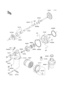 ZX600 Насос масляный  / фильтр масляный