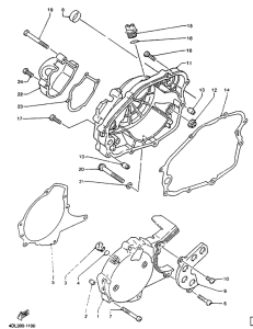 TZR125R Крышка картера двигателя