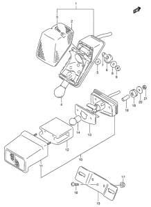 DR350 Задний фонарь
