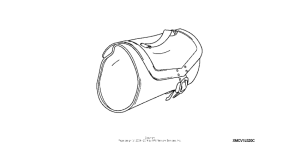 VTX1300C Leather touring bag (plain)