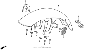 CB250 Переднее крыло
