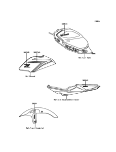 ER650 Наклейки (черные)
