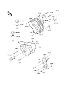 EX250 Крышки двигателя