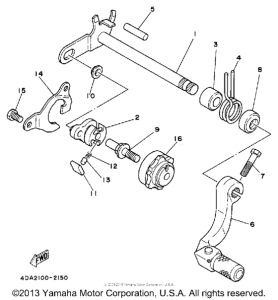 WR250Z Вал переключения