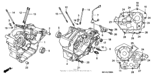 VT600C Картер двигателя