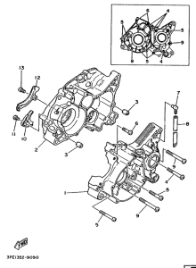 TZR125 Картер двигателя