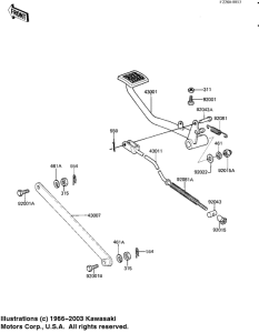KZ250 Педаль тормоза