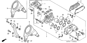 VFR800 (ABS) Задний суппорт