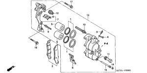 XR400R Передний суппорт