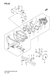 GSX1300R Задний фонарь