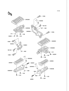 VN750 Подножки