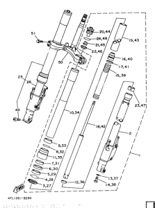 TZR125 Передняя вилка