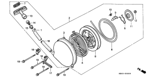 FL400R Starter assy recoil