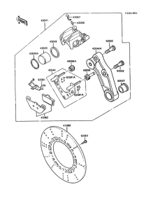 ZX900 Задний тормоз