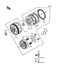 KMX80 Сцепление