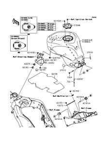 ZX1000 Топливный бак