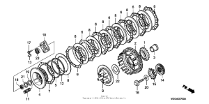 VT750CA Сцепление