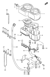 DR650 Спидометр-тахометр