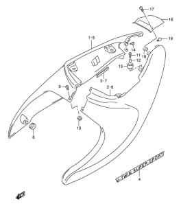 TL1000 Обтекатель задний