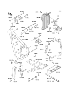 KL650 Рама ,крепежные детали