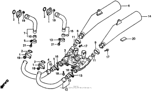 VF500F Глушитель