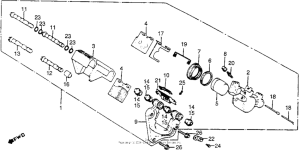 CM400 Cm400a / tfront brake caliper 79-81
